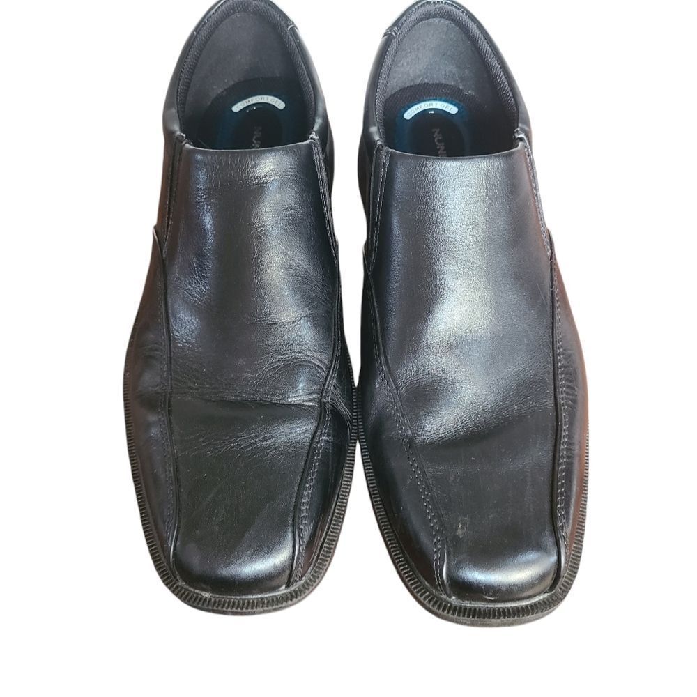 Nunn Bush Shoes Comfort Gel Slip-ons Black Leather‎ Men's Size 9